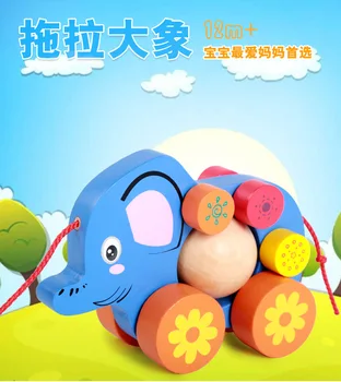 

Baby Toys Kids Elephant Wooden Train Vehicle Blocks Geometry/Colour Congnitive Blocks Child Education Birthday/Christmas Gift