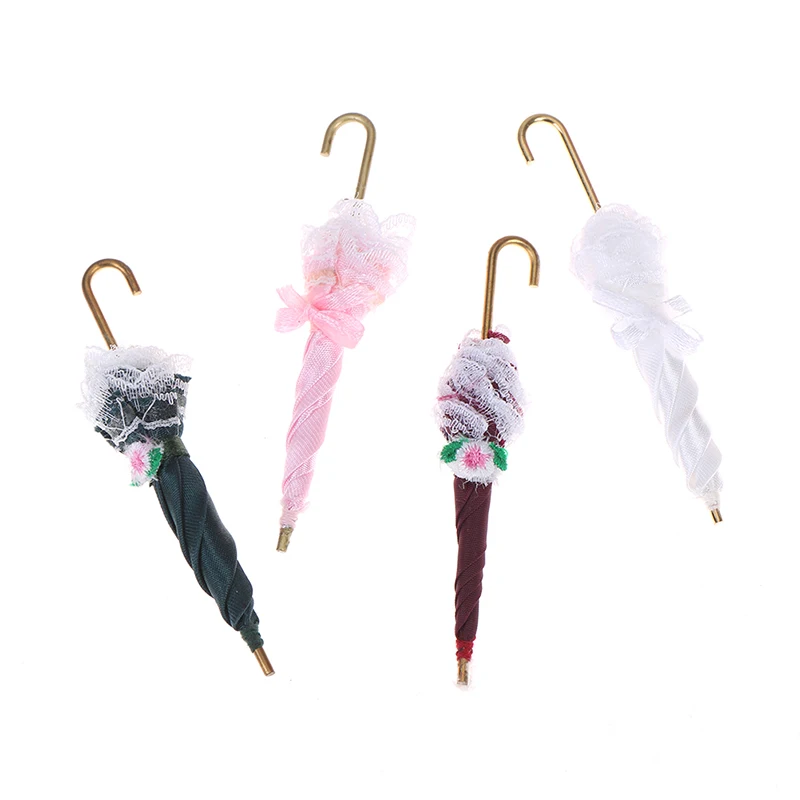 1PCS Lady Girls Dollhouse Lace Umbrella Miniature Royal Gift Dollhouse Accessories Decoration Birthday Girl Kids Toys doll accessories,doll clothes accessories,plush doll accessories