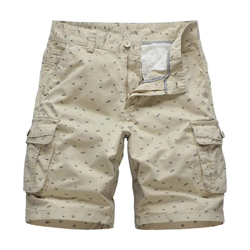 

CHUQING 2019 Summer Men's Casual Shorts Washed Stretch Casual Shorts