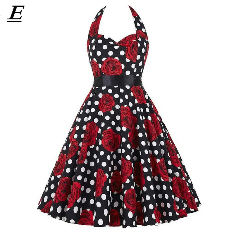 

Robe 2019 Summer Vintage Dresses 50s 60s Women Sleeveless Floral Printed Rockabilly Dress Audrey Hepburn Style Pin Up Vestidos
