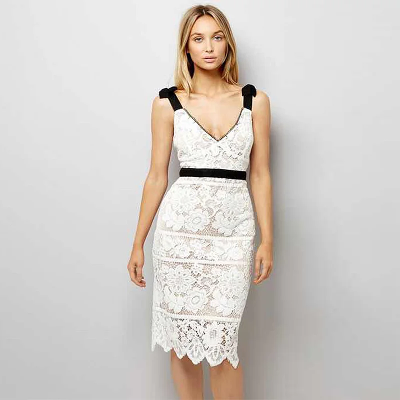 midi lace gown