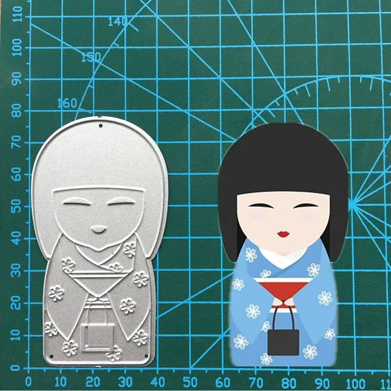 Прекрасный для девочек в цветочек кукла резки металла умирает Трафареты штамп