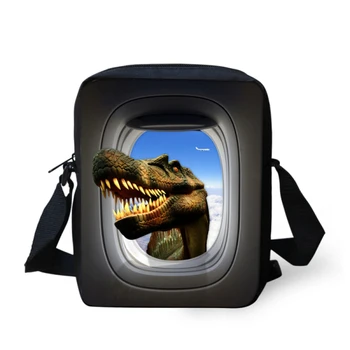 

THIKIN Cool Animal 3D Dinosaur Print Messenger Bags for Kids Casual Children Schoolbag Child Baby Handbags Custom Crossbody Bag