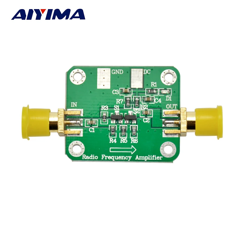 AIYIMA RF высокочастотный усилитель 10 кГц до 1 ГГц 10dBm RF широкополосные усилители низкий уровень шума LNA модуль HF VHF UHF FM Ham