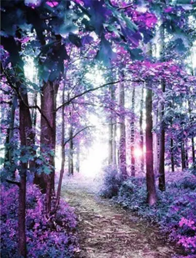 5D Diamond Embroidery Forest Scenery Cross Stitch DIY Painting Full scenery rhinestones Home Decor gift | Дом и сад