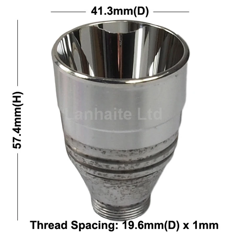 41,3 мм(D) x 57,4 мм(H) SMO алюминиевый отражатель для Cree Q5