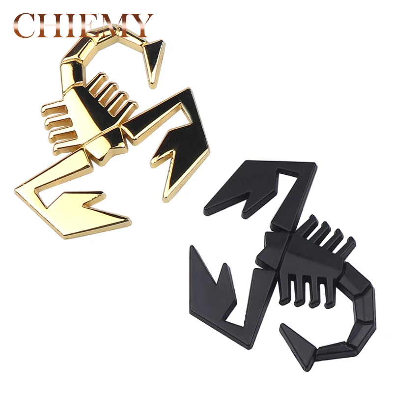 

4 Colors Alloy 3D Scorpio Shield Shape Badge Sticker Car Tailgate Rear Emblem for FIAT ABARTH Boano Simca Berlinetta Alfa Romeo
