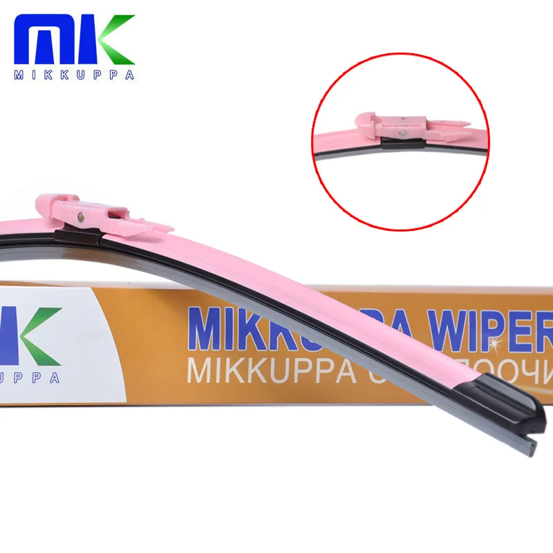 

Mikkuppa New Pink Wiper Blade For Audi BMW Citroen Peugeot Fiat Opel Chevrolet Windscreen Windshield Silicone Rubber Auto Wipers
