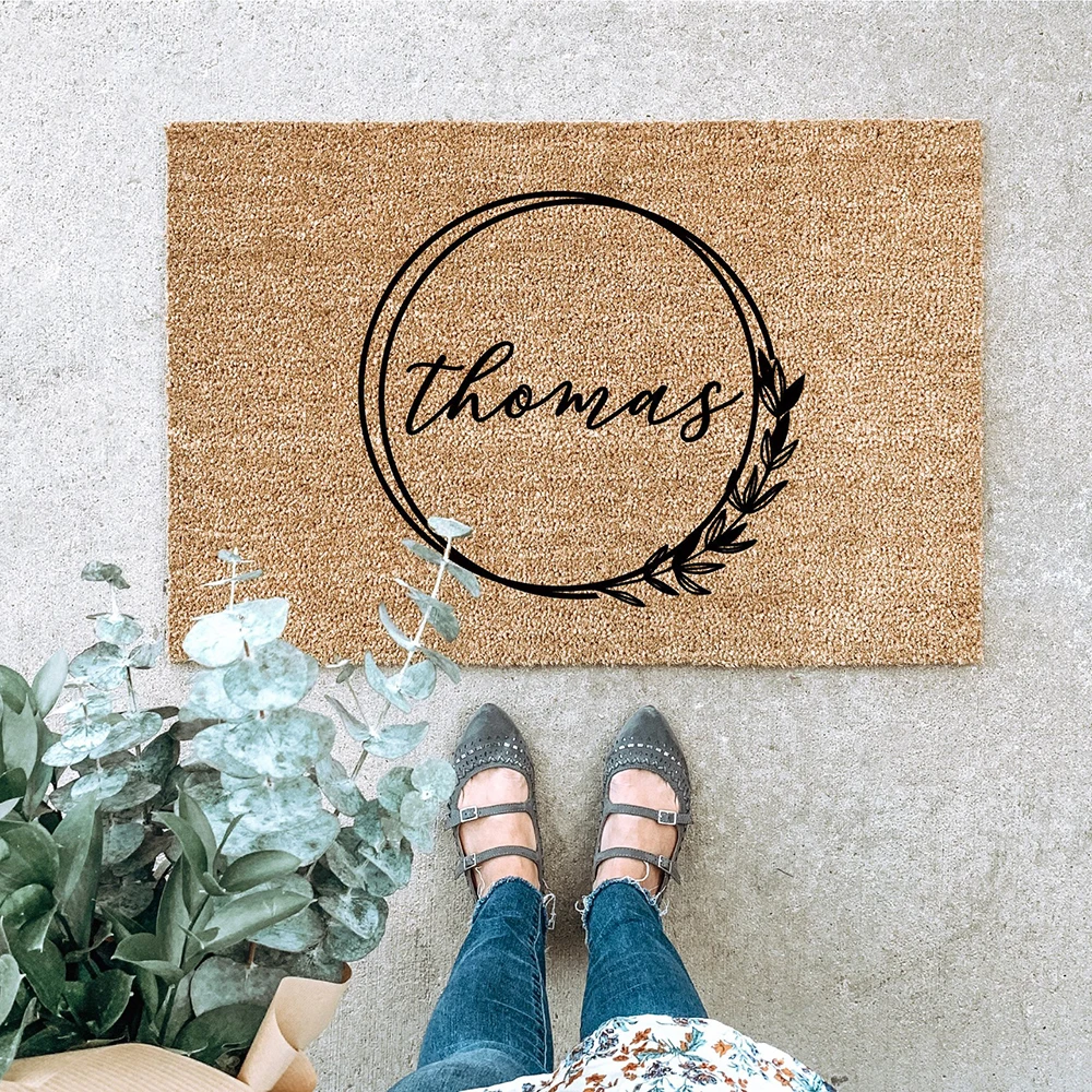 Flowers Custom Doormat Wedding Gift Custom Doormat Anniversary