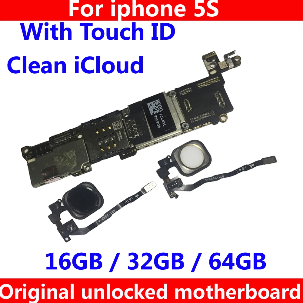 Оригинальная материнская плата для iphone 5 S 16 ГБ 32 64 IOS с/без распознавания