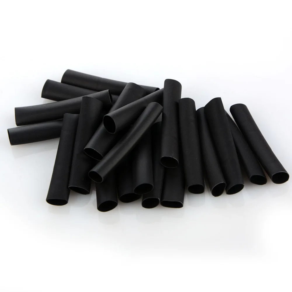 150pcs 1/2/3/4/6/8/10/13mm Black Heat Shrink Sleeve HeatShrink Tubing