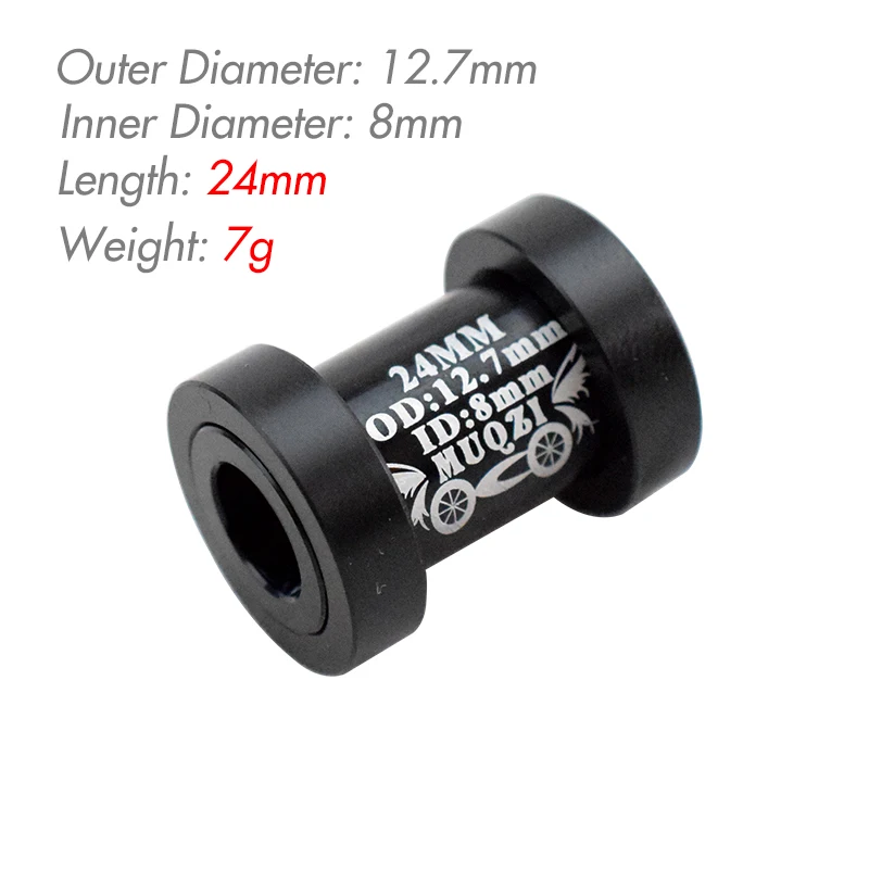 12.7x8x24mm Алюминиевый сплав DH горный велосипед задний амортизатор адаптер 15 размеров горный MTB велосипед задний амортизатор втулка запчасти для велосипеда - Цвет: 12.7x8x24mm
