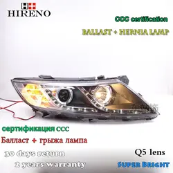 Hireno фары для 2011-2015 KIA K5 OPTIMA фар сборки LED DRL ангел объектив двойной луч ксеноновые 2 шт