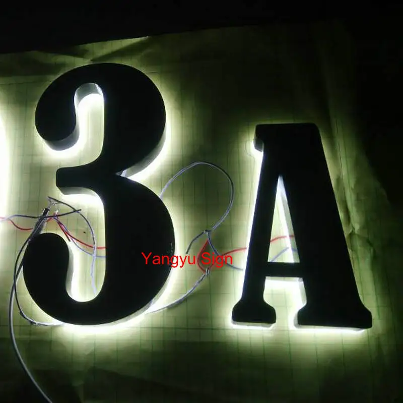 porta placa lettre sinal personalizado ao ar livre led 05