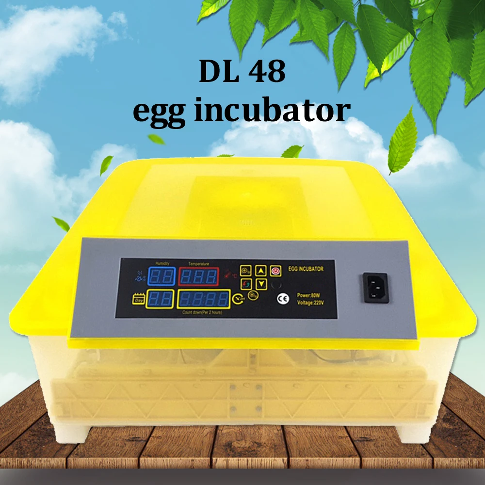 

Cheap Price Fully Automatic 48 Eggs Brood Broiler Poultry Incubator Hatcher Machine Temperature Control With Egg Turner