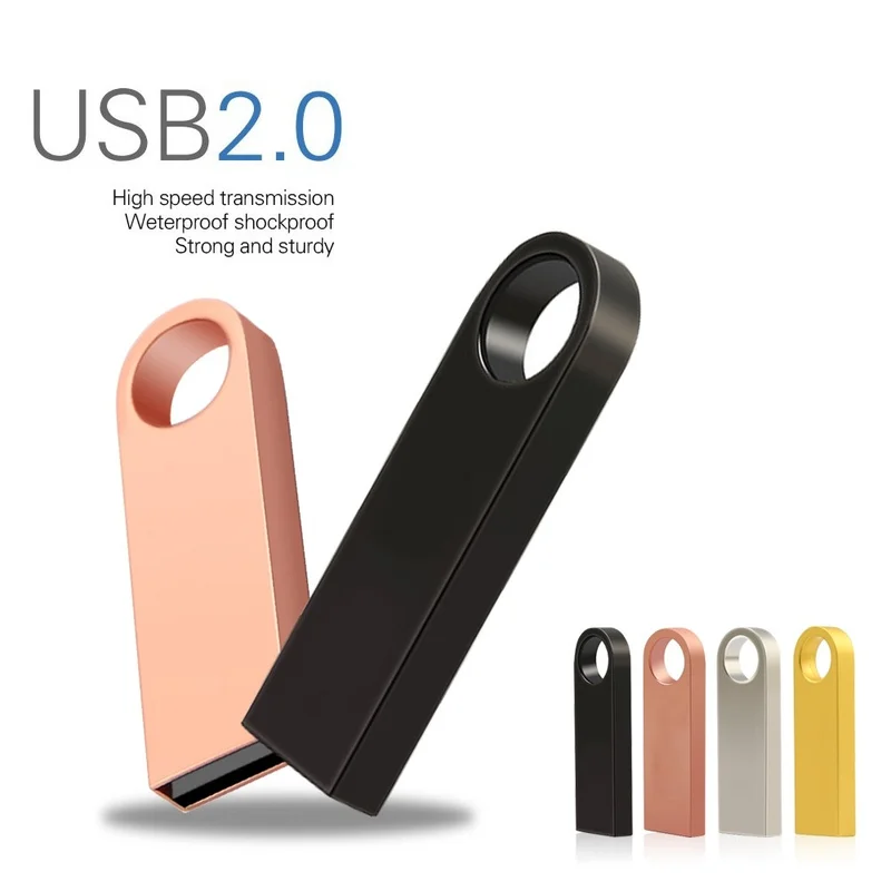 USB Флешка 32 Гб 16 128 64 ГБ 8 высокоскоростная металлическая 2 0 клавишная палка Cle |