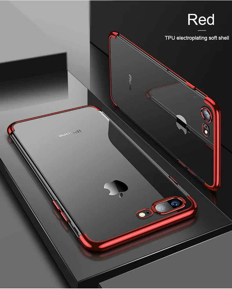 ONEPLANT السيليكون واضح لينة حقيبة لهاتف أي فون X 10 XS ماكس XR فون 6 S 6 s 6 زائد 6 SPlus فون 7 8 7 زائد 8 زائد الهاتف غطاء غلاف