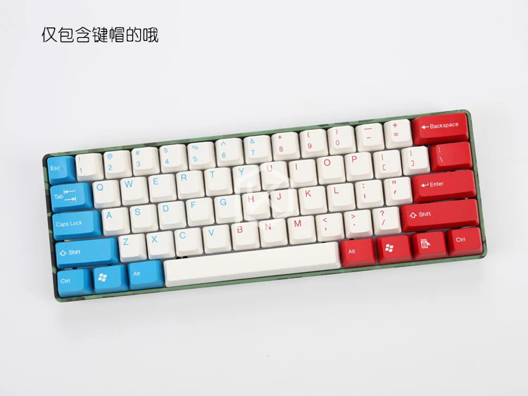 Taihao abs double shot keycaps для diy игровой механической клавиатуры цвет Капитан Америка красный синий белый