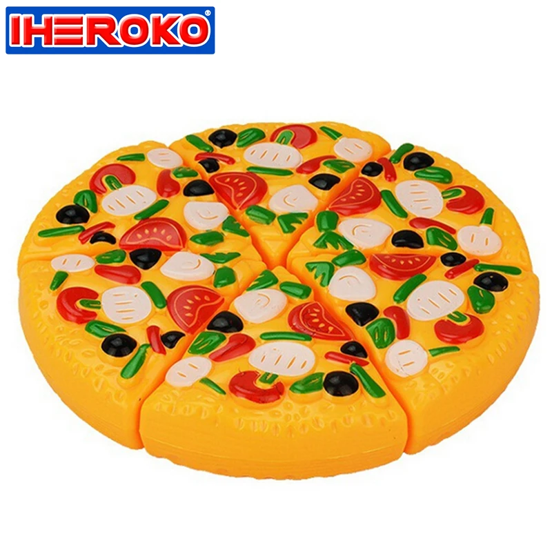 

ABS Plastic Pizza Slices Toppings Simulation Children Dinner Kids Kitchen Pretend Play Food Toy for Birthday Child Kids Gift