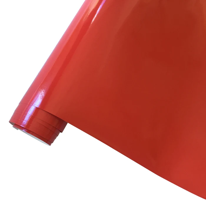 Яркая глянцевая виниловая автомобильная пленка оберточная наклейка черная белая красная глянцевая пленка обертывание для капота крыши мотоцикла скутер наклейка обертывание пинг - Название цвета: Red
