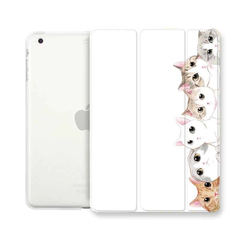 

Case for iPad mini 4, Lovely animal series Tri-fold smart cover Ultra Slim PU Leather Back Case for iPad mini 4