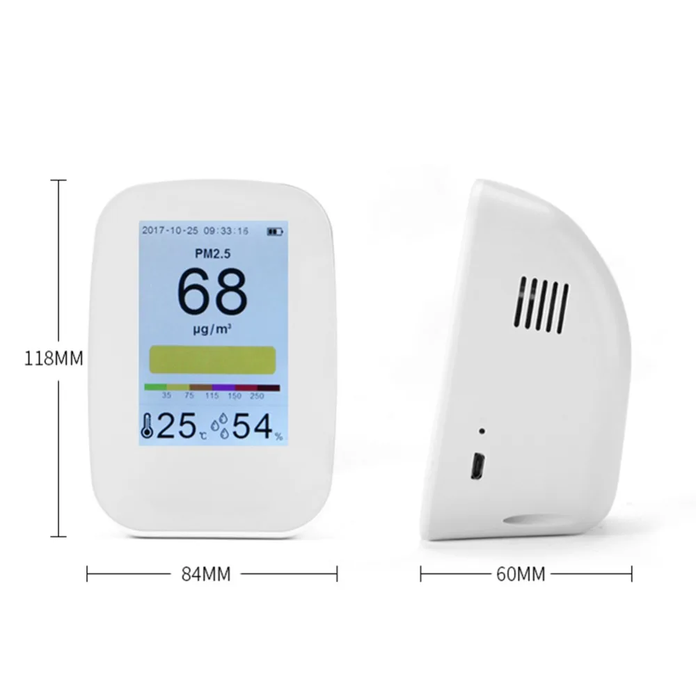 Цифровой Внутренний/открытый PM2.5/TVOC тестер метр монитор качества воздуха детектор анализатор газа термометр гигрометр