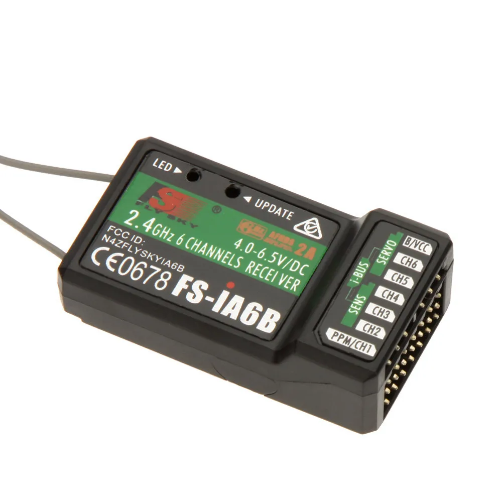 Receptor de Controle Flysky Canal Remoto Compatível i6 i4 I10 Gt2e Gt2f Gt2g Transmissor Fs-ia6 Fs-ia6b 6ch 6 14 High Quality Brinquedos e hobbies