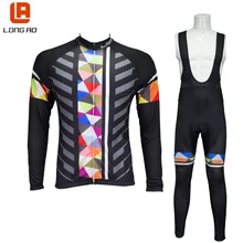 Комплект для велоспорта LONG AO, Мужская футболка для велоспорта с длинным рукавом, комплект для велоспорта Thrasher, одежда Roupa ciclismo Traje de ciclismo para homdre