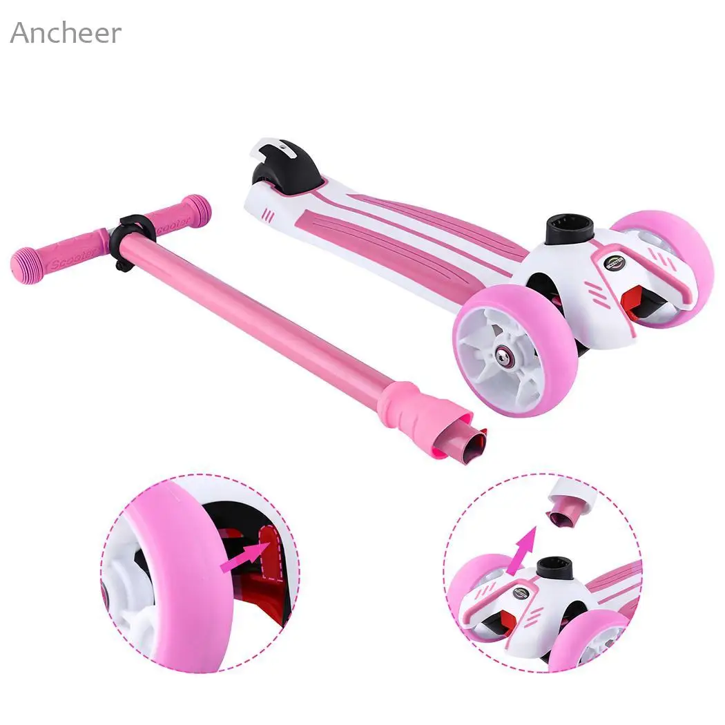 Adjustable T-shaped Kids Scooter 4 wheels Foot Kick Scooter Child Kids Children Scooters patinete With Flashing Aluminum Wheel Adjustable T-shaped Kids Scooter 4 wheels Foot Kick Scooter Child Kids Children Scooters patinete With Flashing Aluminum Wheel