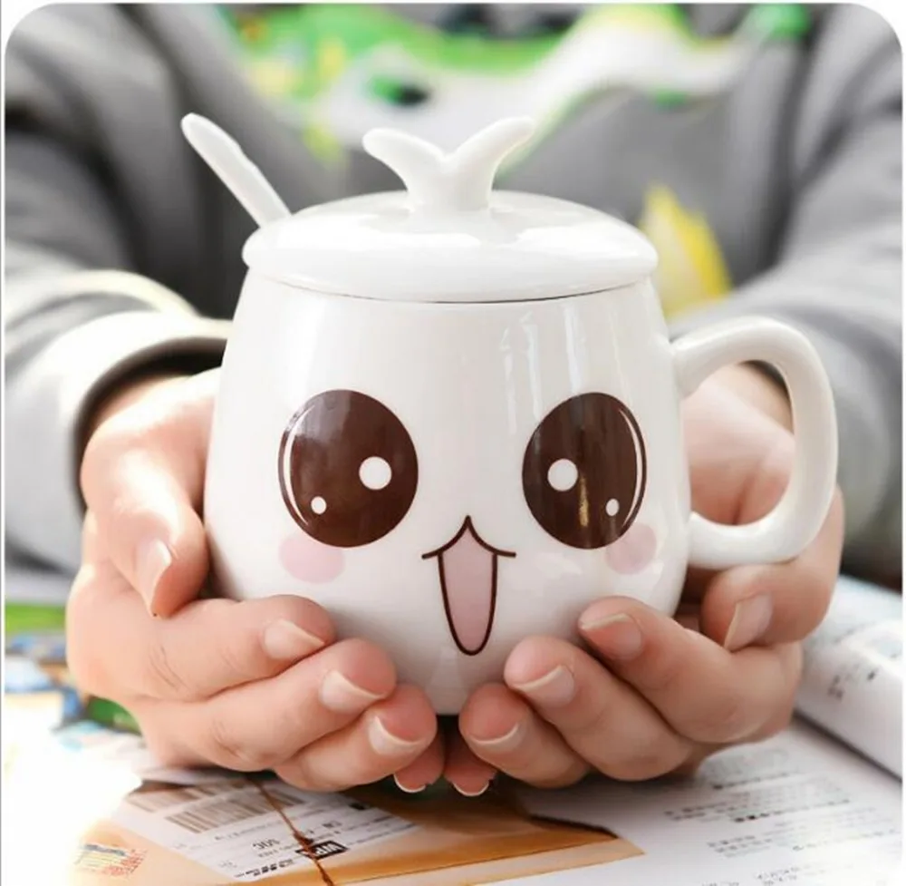 Gratis Pengiriman 320 ML Kartun Lucu Ekspresi Keramik Air Mug Gratis Pengiriman 320 ML Kartun Lucu Ekspresi Keramik Air Mug