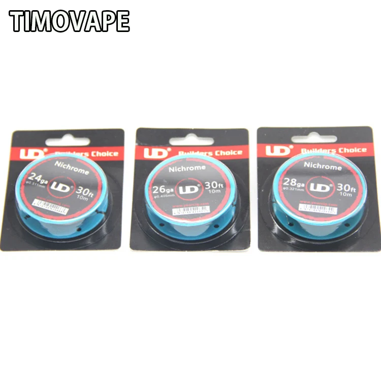 

100% Original UD Nichrome Ni80 A1 SS316L 24GA 26GA 28GA For DIY MTL RDA Rebuilable Atomizer Heating Wire