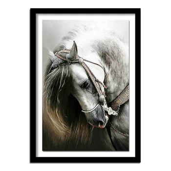 

Diamond Embroidery 5D Horse Series Full Round Cross Stitch Picture of Rhinestones for Home Decoration MH356
