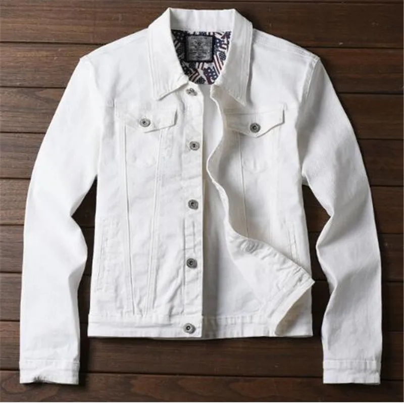 2018 New Spring Autumn Winter Denim Jacket Men Fashion Streetwear Jeans White Jacket Cotton 2018 New Spring Autumn Winter Denim Jacket Men Fashion Streetwear Jeans White Jacket Cotton
