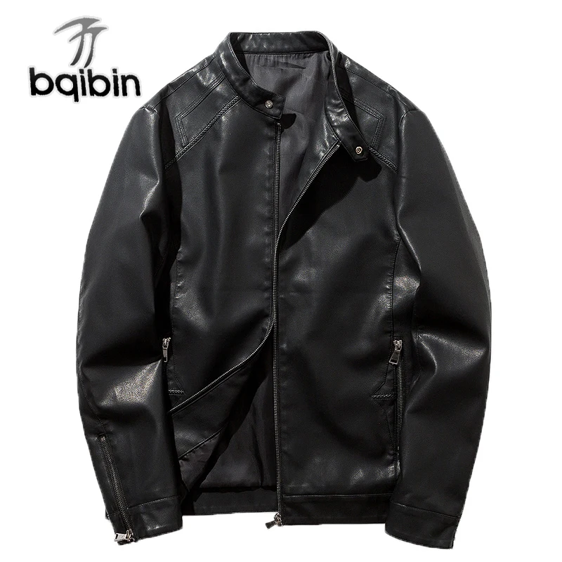 

3XL Plus Size 2018 New Arrival Leather Jacket Men Solid Pu Motorcycle Outwear Classic Brand Male Jackets Coats Fit