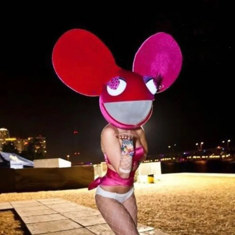 

DJ Rabbit Helmet Deadmau bunny Mask party dead mouse glow in the dark led neon masks maske masks Mickey Daft Sexy Punk masks