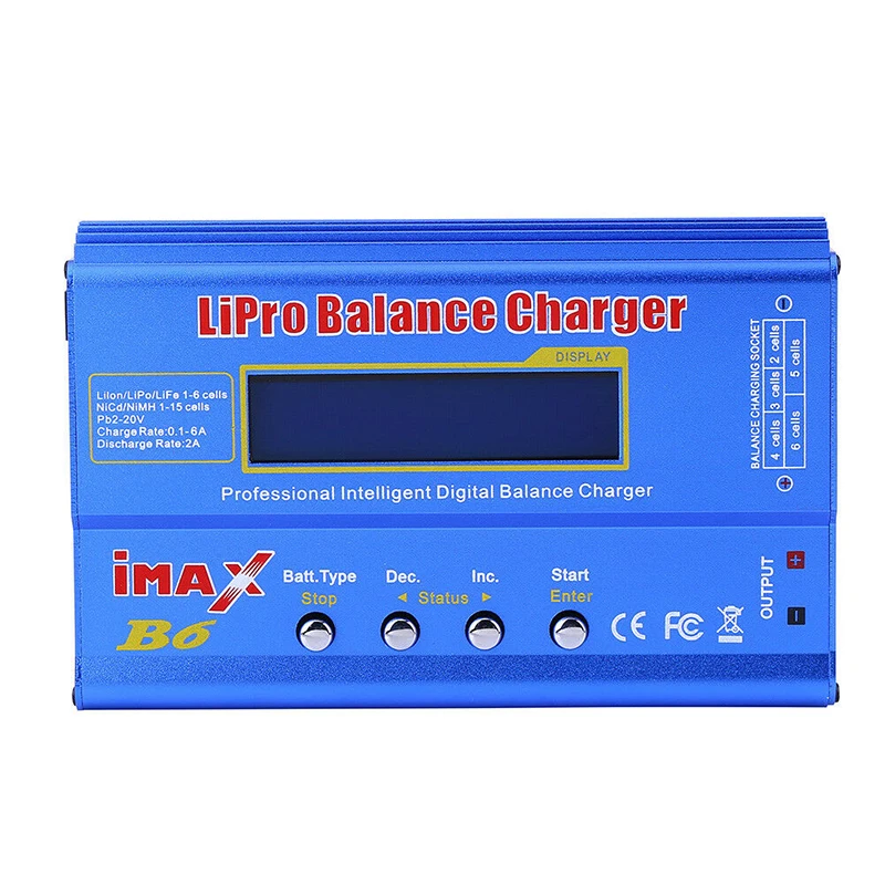 

IMAX B6 Multifunctional Smart Charger LCD Screen Digital Battery Charger RC Balanced Charger Blue