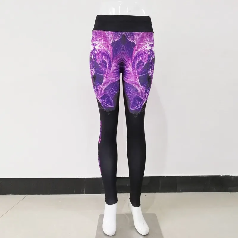 Леггинсы для фитнеса Legins спортивные Хэллоуина с сахарным черепом женщин девочек
