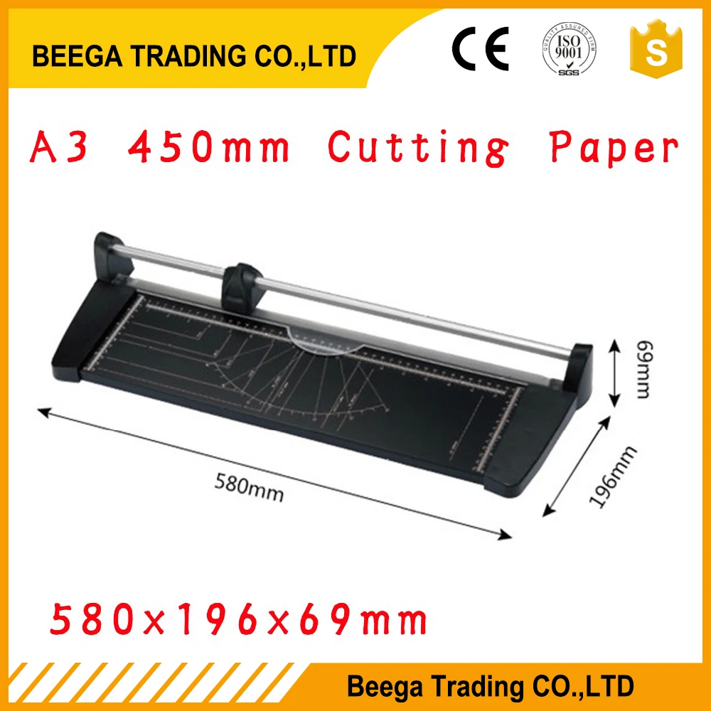 

High Quality Portable A3 (580X196X69MM) Manual Paper PVC Cutter Professional Rotary Trimmer Fast Shipping for Choose