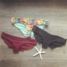 Бикини Для женщин нижней сплошной бразильский стринги бикини Танга Высокое качество Купальник Для женщин нижние сексуальные купальные костюмы 119 т