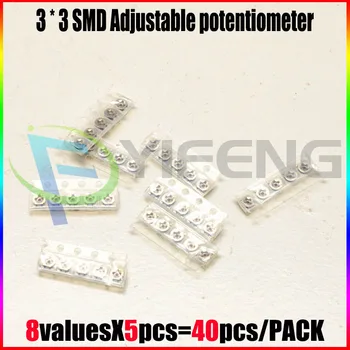 

8kind * 5pcs = 40pcs 3*3 SMD potentiometer/adjustable resistance assorted kit