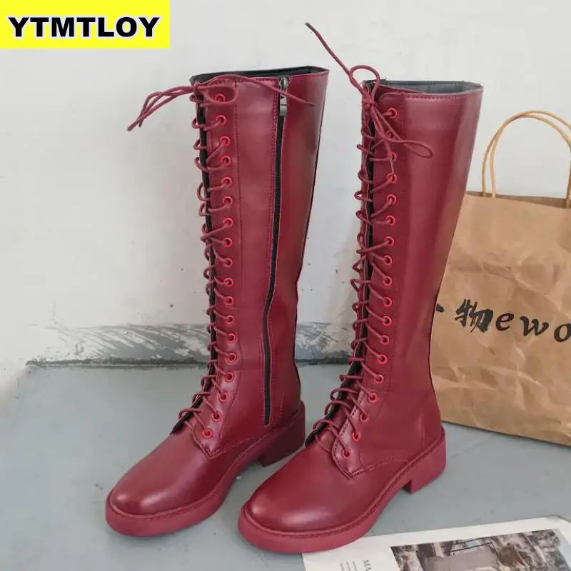 

HOT High Quality Knee Boots Women Soft Leather Winter Comfortable Long Shoes Riding, Equestrian Mid-calf Zapatos De Mujer