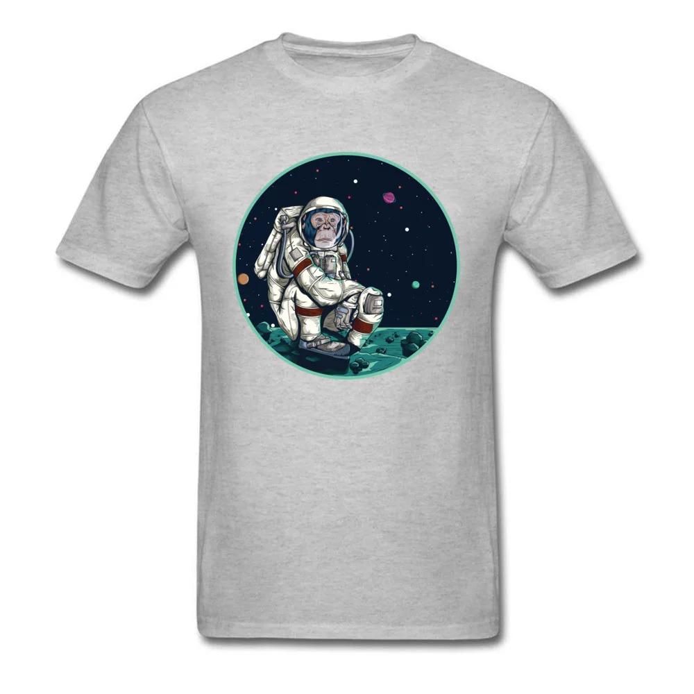 New Arrival Space Monkey Unique Short Sleeve T Shirts VALENTINE DAY O Neck Cotton Fabric Tops & Tees for Boys Tops Shirts Street Space Monkey grey