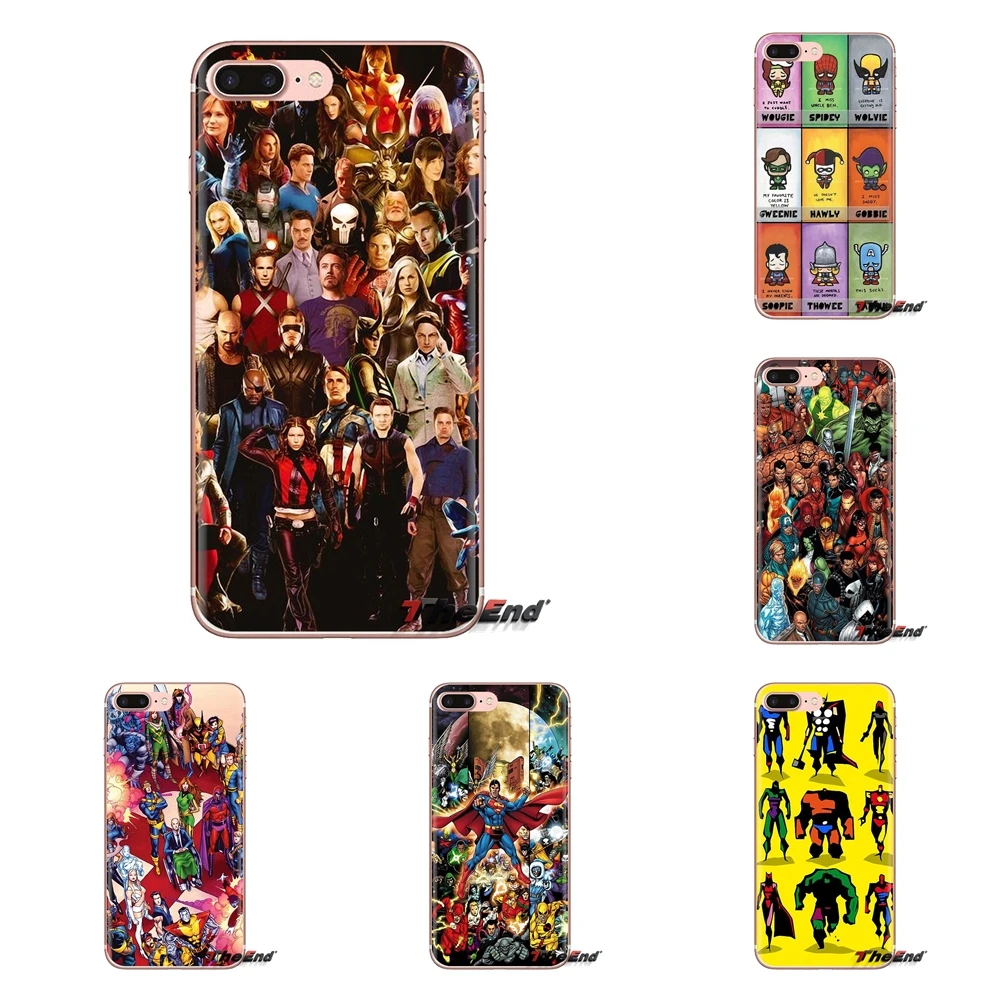 For Huawei Mate Honor 4C 5C 5X 6X 7 7A 7C 8 9 10 8C 8X 20 Lite Pro all Super Heroes puzzle dc comics Transparent Soft Shell Case |