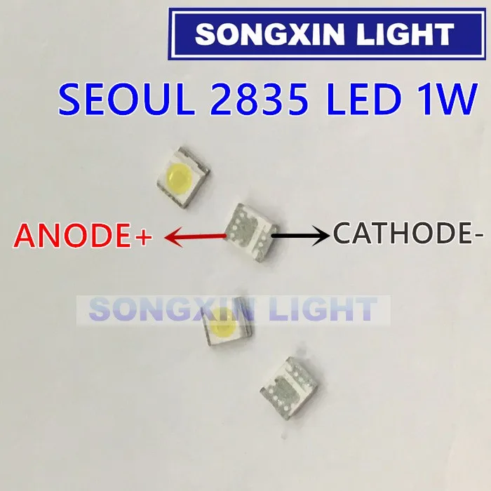 

500pcs SEOUL High Power LED LED Backlight 1210 3528 2835 1W 100LM Cool white SBWVT120E LCD Backlight for TV TV Application