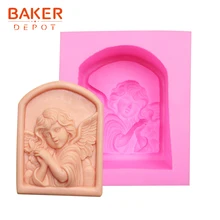 BAKER DEPOT мыло свечи помадка форма Ангел ручной работы мыло инструмент торт декоративная форма формы для выпечки DIY ремесло гипсовая форма