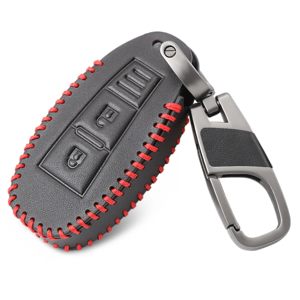 

Leather Cover Smart Key Case For Suzuki Swift Kizashi Sport SX4 S-Cross grand vitara Car Keyless Fob Set Skin Holder Protection
