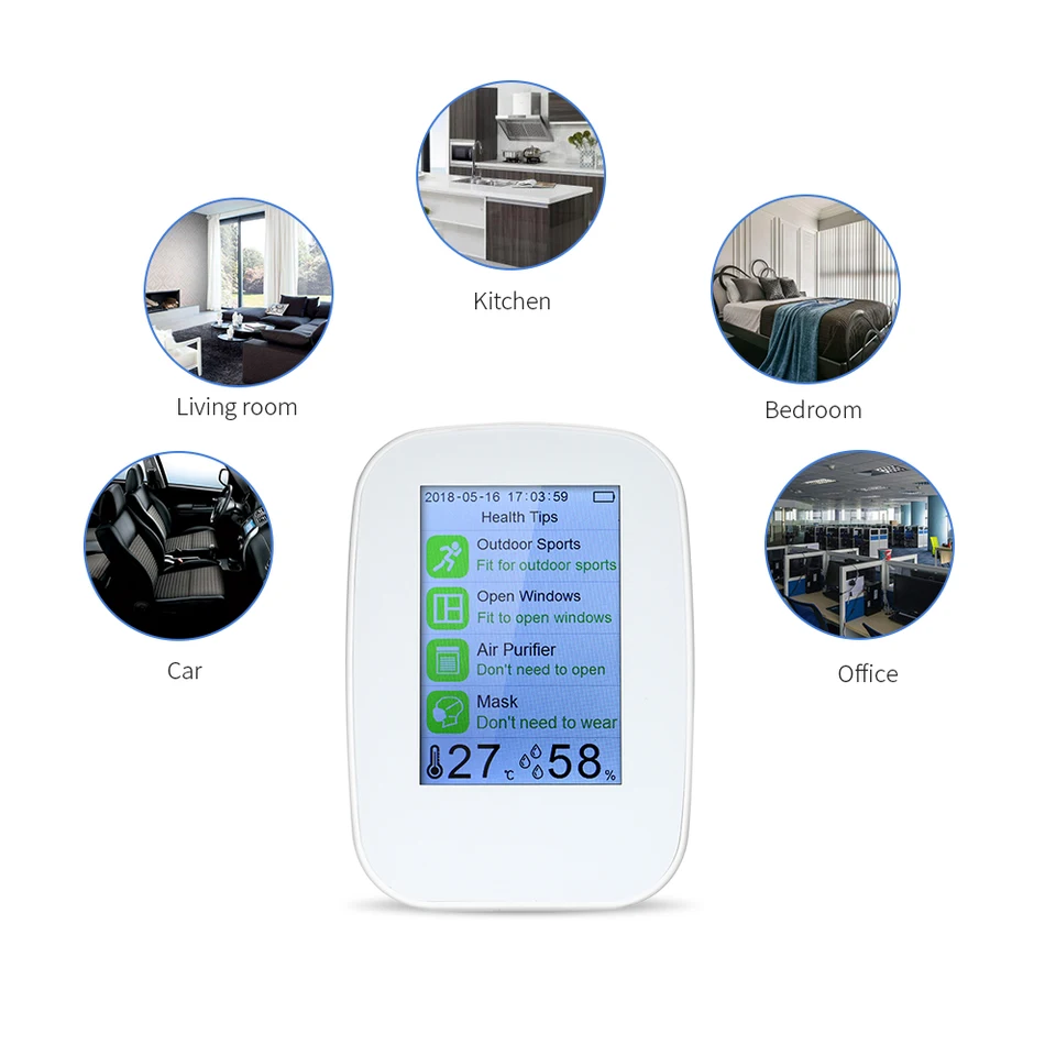 Gas Analyzer Meter Portable Multifunctional Air Quality Monitor
