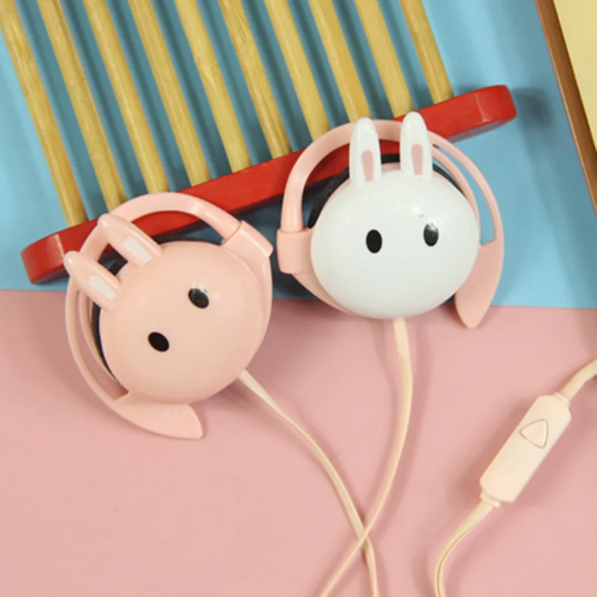 Headphones Gaming With Microphone Over Ear Wired Headphone For Samsung Iphone Children Kids Rabbit Ears Hook Headset For Girl