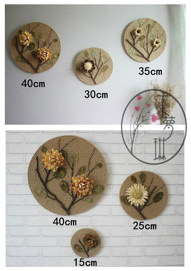 Бытовые настенные вешалки в Юго-Восточной Азии сушеные цветы пеньковая веревка ретро ностальгия крыльцо настенные покрытия