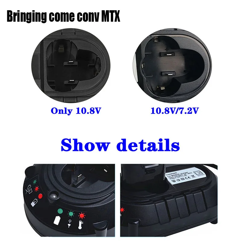 Горячая продажа AC110-240V Зарядное устройство Замена для Makita BL1013 BL1014 10 8 V 12V